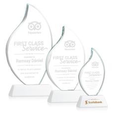 Employee Gifts - Odessy White on Newhaven Flame Crystal Award