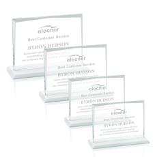 Lismore White Rectangle Crystal Award - Awards and Trophies