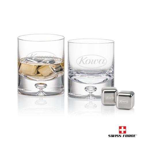 Corporate Gifts - Barware - Gift Sets - Swiss Force® S/S Ice Cubes & 2 Montana OTR