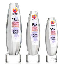 Employee Gifts - Hoover Full Color Clear on Marvel Base Towers Crystal Award