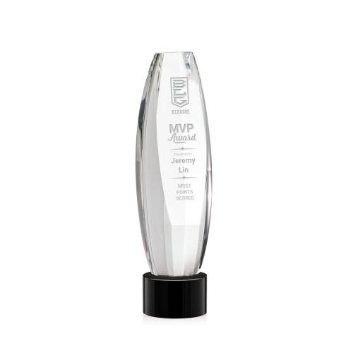 Awards and Trophies - Hoover Black on Marvel Base Towers Crystal Award