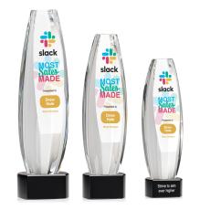Employee Gifts - Hoover Full Color Black on Paragon Base Towers Crystal Award