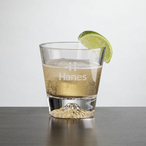 Corporate Gifts - Barware - On the Rocks Glasses - Aspen On-the-Rocks - Deep Etch