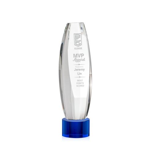 Awards and Trophies - Hoover Blue on Marvel Base Towers Crystal Award