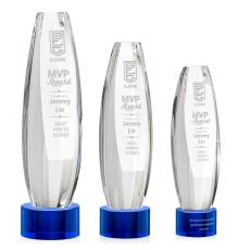 Employee Gifts - Hoover Blue on Marvel Base Towers Crystal Award