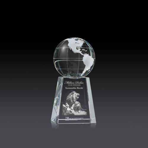 Awards and Trophies - Globe on Tall Base 3D