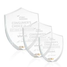 Polaris Shield Gold Unique Acrylic Award - Awards and Trophies