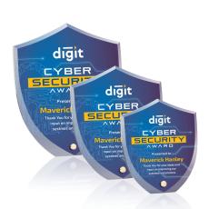 Polaris Shield Full Color Gold Unique Acrylic Award - Full Color Imprint