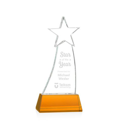 Awards and Trophies - Manolita Amber Star Crystal Award