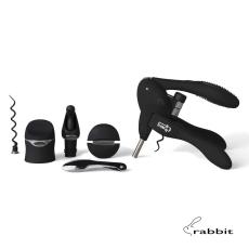 Employee Gifts - rabbit 6-PC Wine Tool Kit - Black