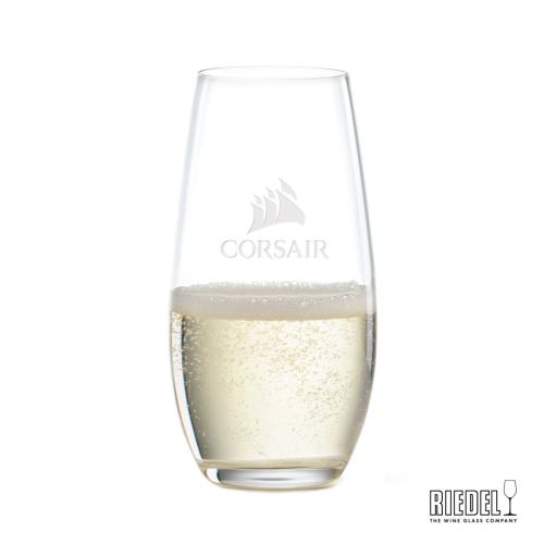 Corporate Gifts - Barware - Champagne Flutes - RIEDEL Stemless Flute - Deep Etch