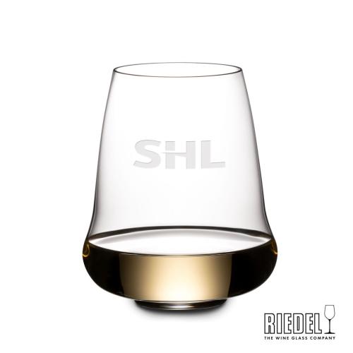Corporate Gifts - Barware - Wine Glasses - RIEDEL Wings Stemless Wine - Deep Etch