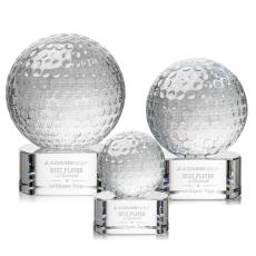 Employee Gifts - Golf Ball Globe on Paragon Base Crystal Award