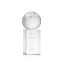 Golf Ball Globe on Dakota Base Crystal Award