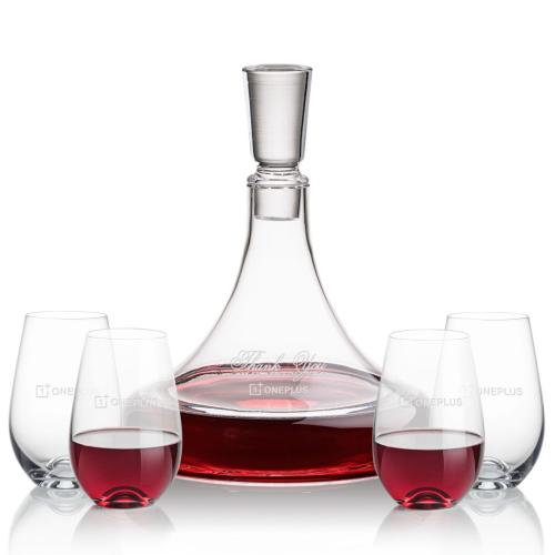 Corporate Gifts - Barware - Gift Sets - Ashby Decanter & Boston Stemless Wine