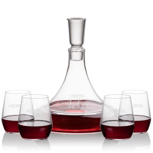 Corporate Gifts - Barware - Gift Sets - Ashby Decanter & Germain Stemless Wine
