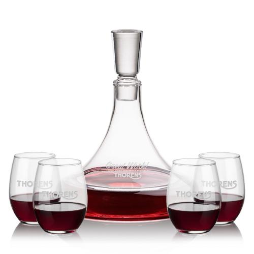 Corporate Gifts - Barware - Gift Sets - Ashby Decanter & Stanford Stemless Wine