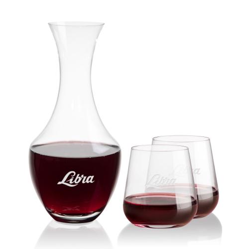 Corporate Gifts - Barware - Carafes - Oldham Carafe & Howden Stemless Wine