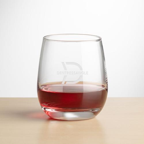 Corporate Gifts - Barware - Wine Glasses - Salem Stemless Wine - Deep Etch