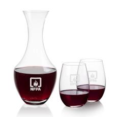 Employee Gifts - Oldham Carafe & Laurent Stemless Wine