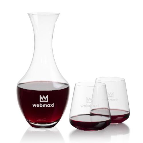 Corporate Gifts - Barware - Carafes - Oldham Carafe & Breckland Stemless Wine