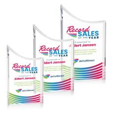 Employee Gifts - Chiswick Full Color Clear Peaks Acrylic Award