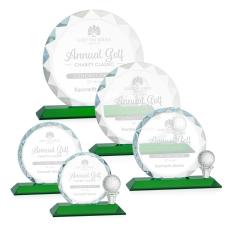 Employee Gifts - Nashdene Green Globe Crystal Award