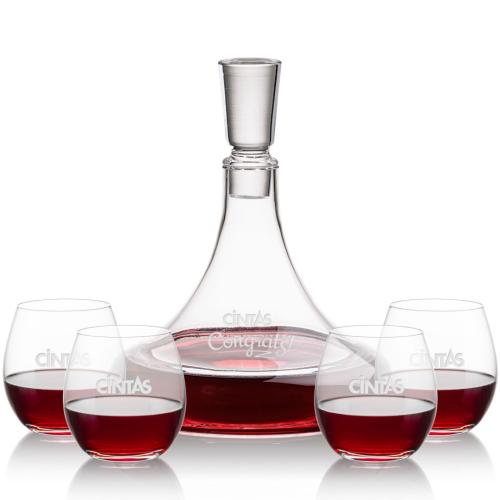 Corporate Gifts - Barware - Gift Sets - Ashby Decanter & Redmond Stemless Wine
