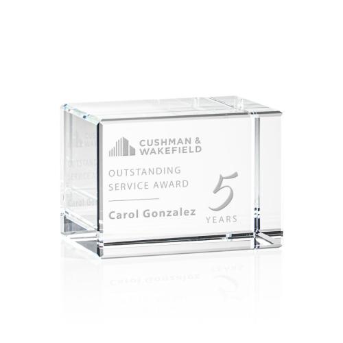 Awards and Trophies - Lexington Cube Rectangle Crystal Award