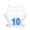 Riviera Anniversary No 10 Polygon Crystal Award