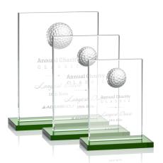 Employee Gifts - Cumberland Golf Green Rectangle Crystal Award