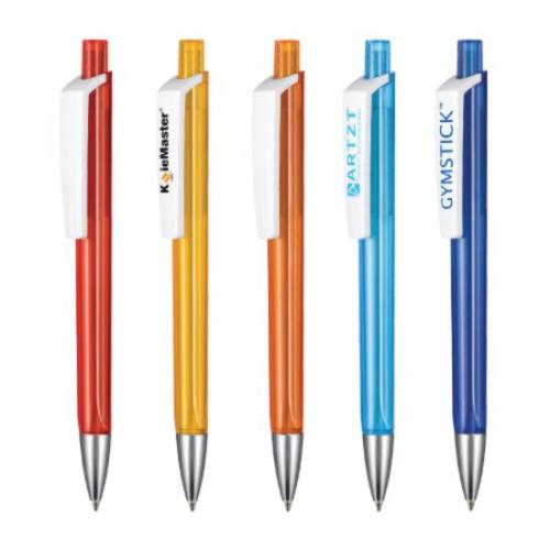 Promotional Productions - Writing Instruments - Plastic Pens - Tri-Star Transparent Solid Pen