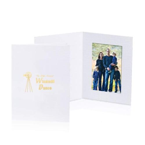 Corporate Gifts - Desk Accessories - Picture Frames - Roxbury Single Folder - White