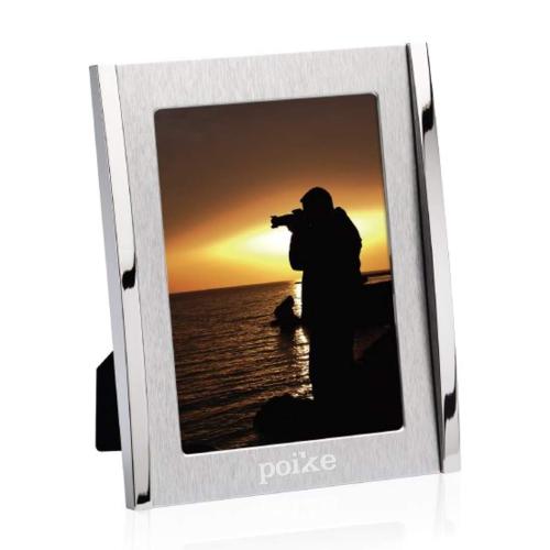 Corporate Gifts - Desk Accessories - Picture Frames - Ruben Frame - Brushed Silver 