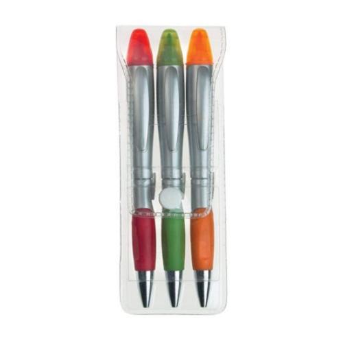 Promotional Productions - Writing Instruments - Pen Sets - Silver Champion 3pc Gift Pack (Specify Colors)