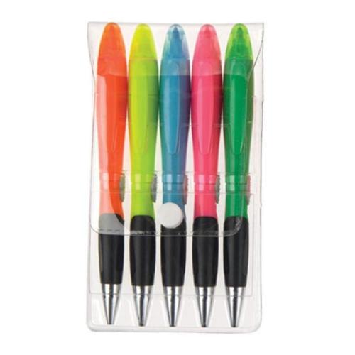 Promotional Productions - Writing Instruments - Highlighters - Champion 5pc Gift Pack (Specify Colors)