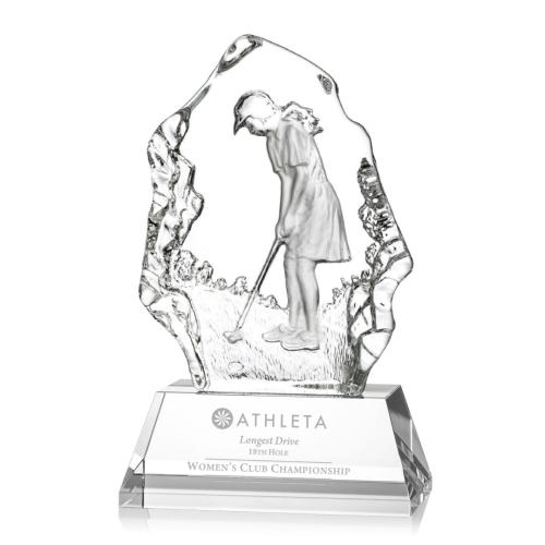 Awards and Trophies - Golf Awards - Nomad Female Golfer Crystal Award