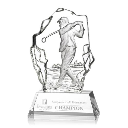 Awards and Trophies - Golf Awards - Nomad Male Golfer Crystal Award