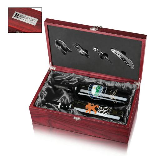 Corporate Gifts - Barware - Wine Accessories - Packaging & Gift Boxes - Cobourg Wine Box - Black Satin