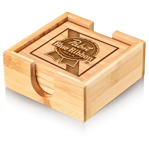 Corporate Gifts - Coasters - Bamboo Coasters - Set of 4