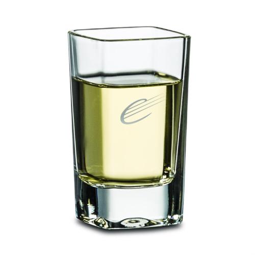 Corporate Gifts - Barware - Shot Glasses - Palermo Square Shot - Imprinted