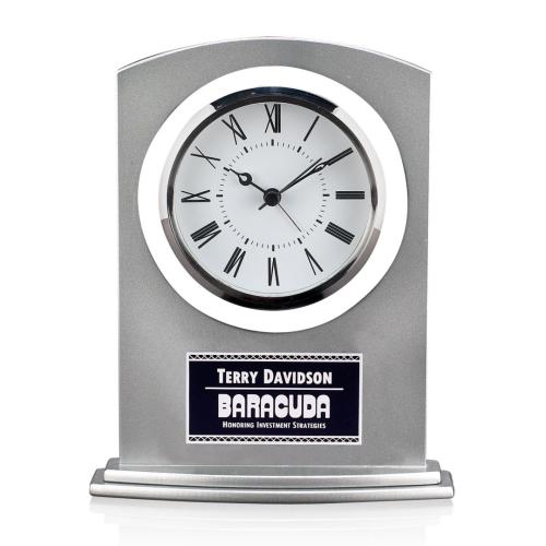 Corporate Gifts - Clocks - Tuxedo Clock - Silver