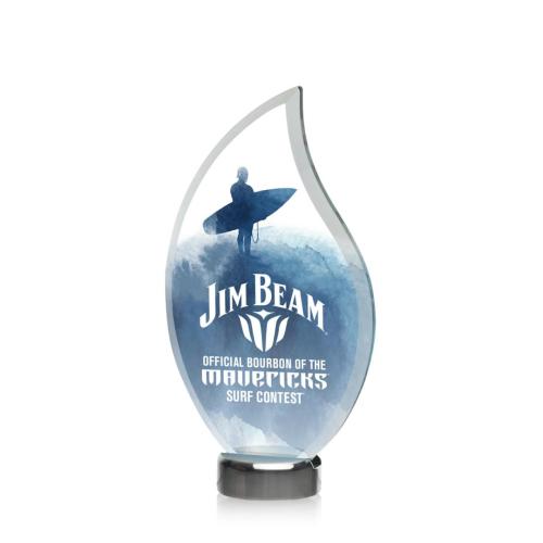 Awards and Trophies - Bentworth Full Color Flame Crystal Award