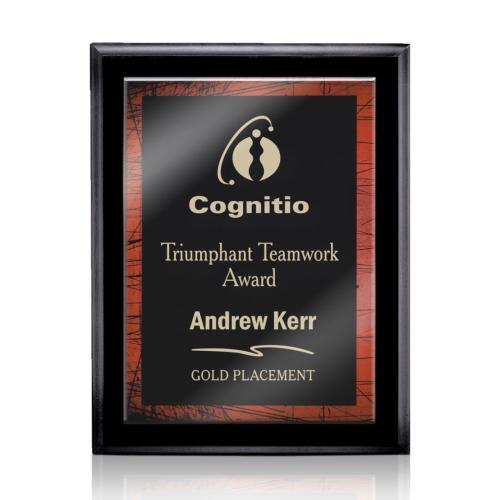 Awards and Trophies - Plaque Awards - Farnsworth/Caprice - Black/Red