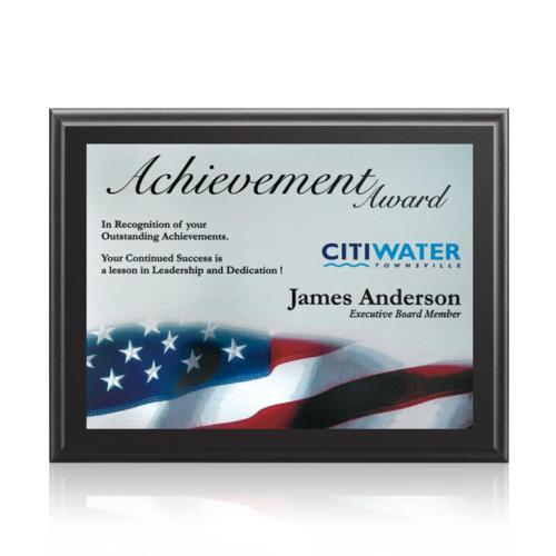 Awards and Trophies - Plaque Awards - Full Color Plaques - Farnsworth/AstroSub - Black/Silver