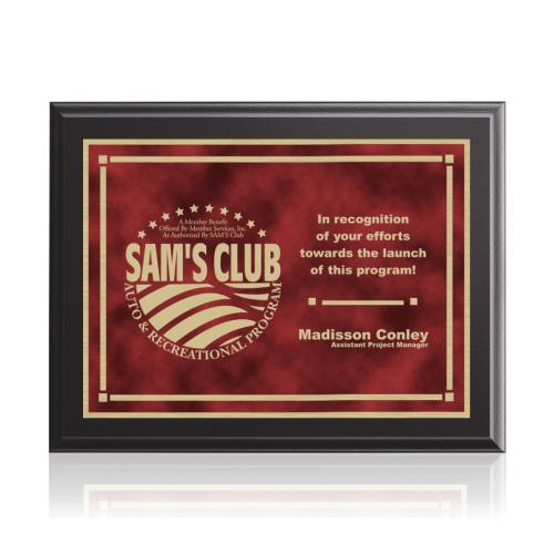 Awards and Trophies - Plaque Awards - Farnsworth/Contempo - Black/Red