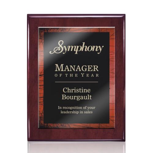 Awards and Trophies - Plaque Awards - Oakleigh/Caprice - Rosewood/Red