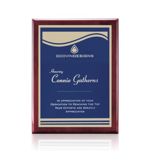 Awards and Trophies - Plaque Awards - Oakleigh/Marietta - Rosewood/Blue