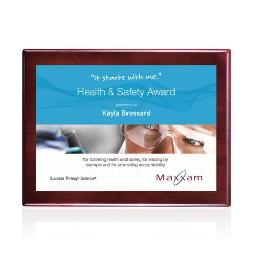 Awards and Trophies - Plaque Awards - Full Color Plaques - Oakleigh/AstroSub - Rosewood/White