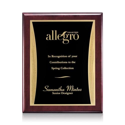 Awards and Trophies - Plaque Awards - Oakleigh/Showtime - Rosewood/Black